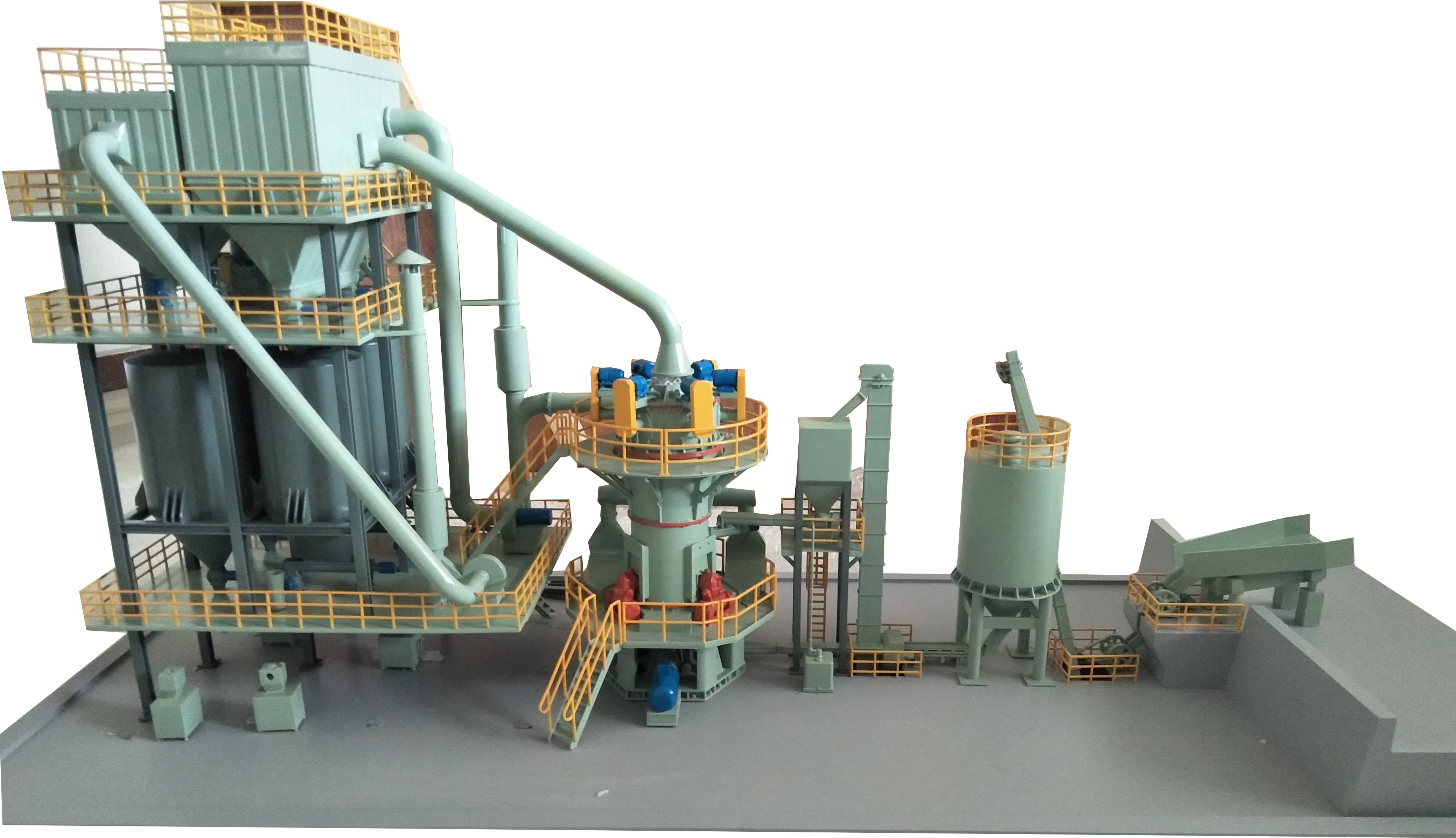 HLMX立式磨粉機礦石粉生產線布局圖 HLMX立式磨粉機礦石粉生產線布局圖